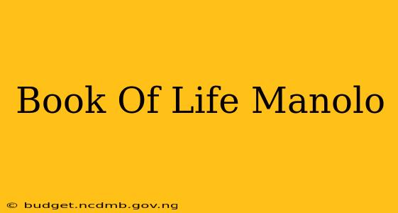 Book Of Life Manolo