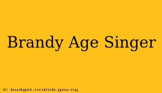 Brandy Age Singer