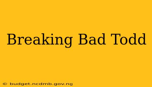Breaking Bad Todd