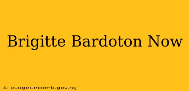 Brigitte Bardoton Now