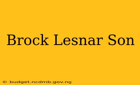 Brock Lesnar Son