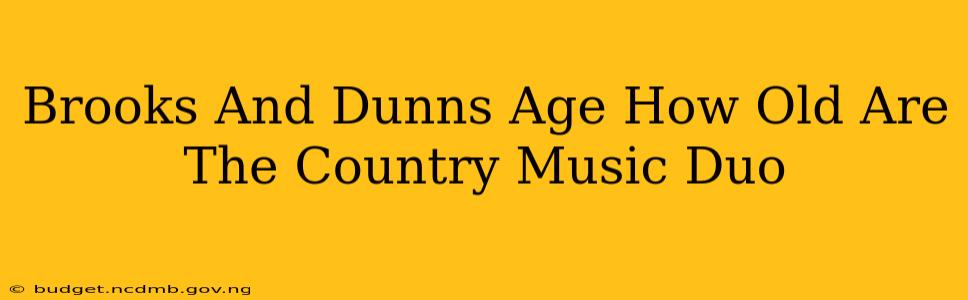Brooks And Dunns Age How Old Are The Country Music Duo