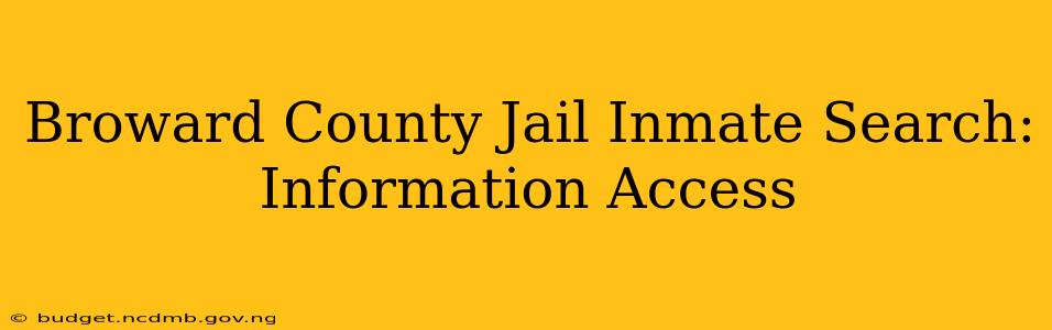 Broward County Jail Inmate Search: Information Access