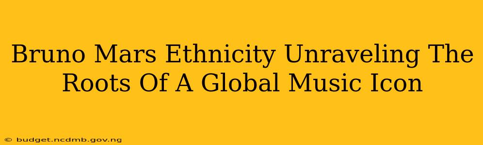 Bruno Mars Ethnicity Unraveling The Roots Of A Global Music Icon