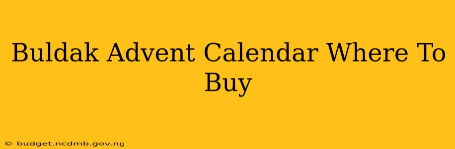 Buldak Advent Calendar Where To Buy