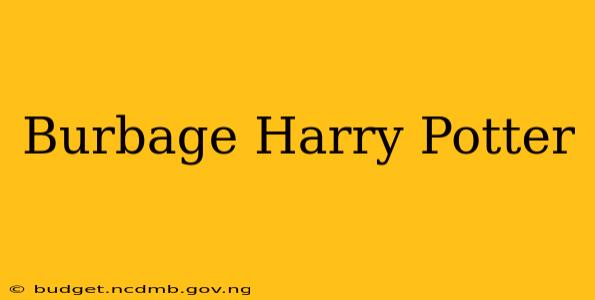 Burbage Harry Potter