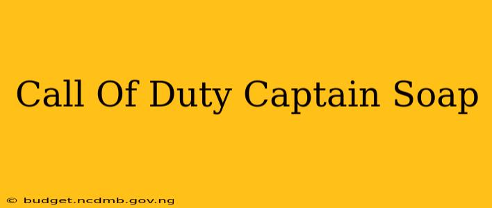 Call Of Duty Captain Soap