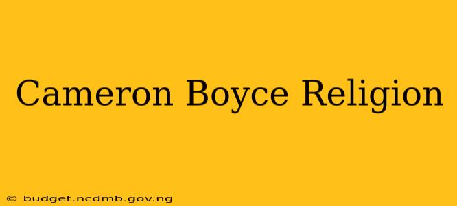 Cameron Boyce Religion