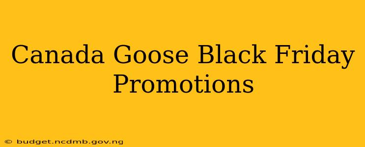 Canada Goose Black Friday Promotions