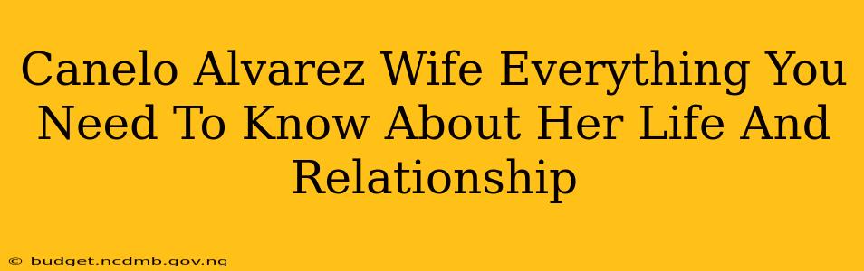 Canelo Alvarez Wife Everything You Need To Know About Her Life And Relationship