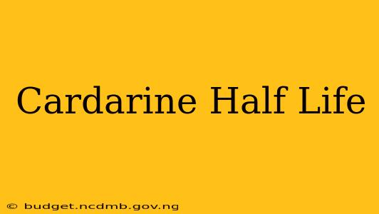 Cardarine Half Life