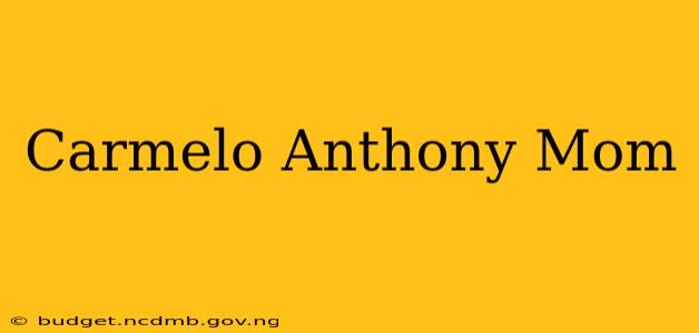 Carmelo Anthony Mom