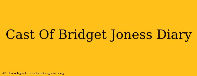 Cast Of Bridget Joness Diary