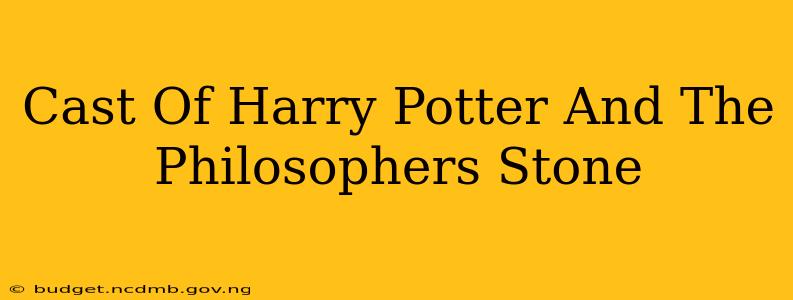 Cast Of Harry Potter And The Philosophers Stone