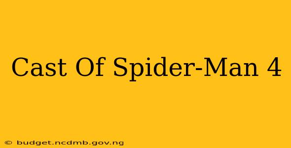 Cast Of Spider-Man 4