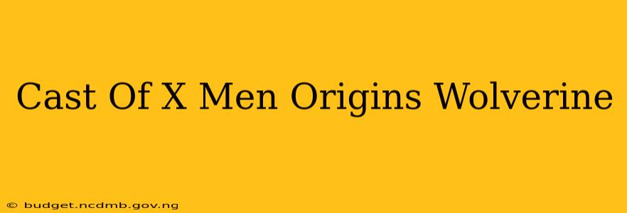 Cast Of X Men Origins Wolverine