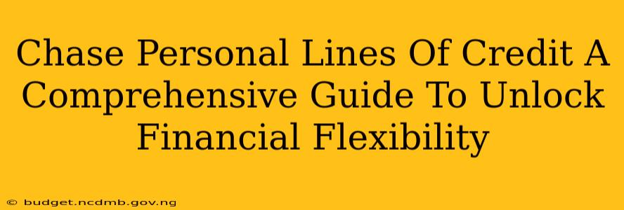 Chase Personal Lines Of Credit A Comprehensive Guide To Unlock Financial Flexibility