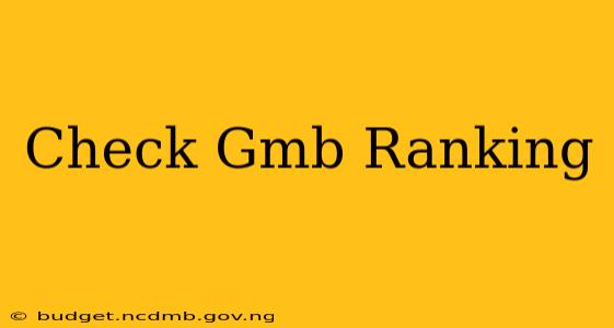 Check Gmb Ranking