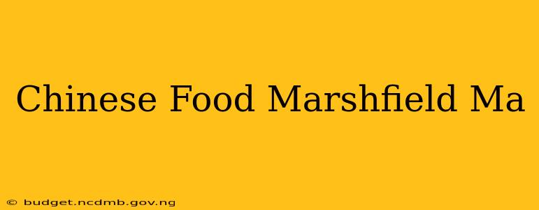 Chinese Food Marshfield Ma