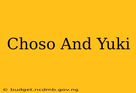 Choso And Yuki