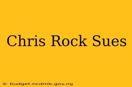 Chris Rock Sues
