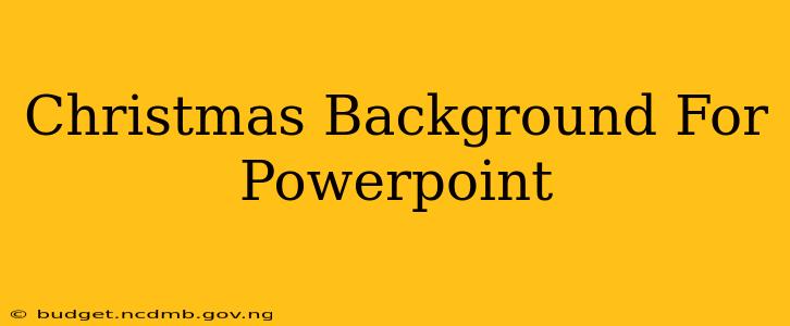 Christmas Background For Powerpoint