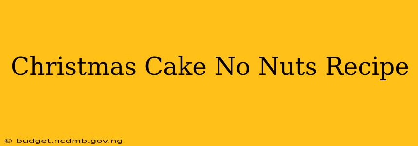 Christmas Cake No Nuts Recipe