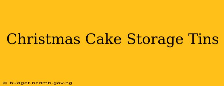 Christmas Cake Storage Tins