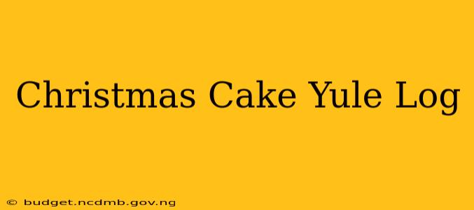 Christmas Cake Yule Log