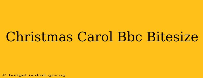 Christmas Carol Bbc Bitesize