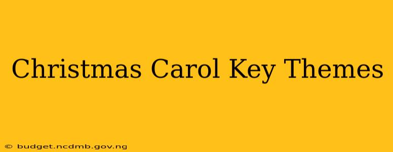 Christmas Carol Key Themes