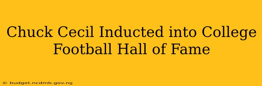 Chuck Cecil Inducted into College Football Hall of Fame