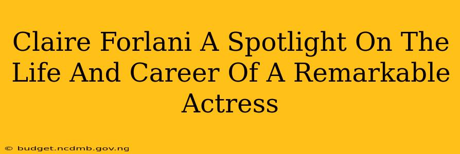 Claire Forlani A Spotlight On The Life And Career Of A Remarkable Actress