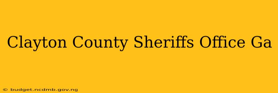 Clayton County Sheriffs Office Ga