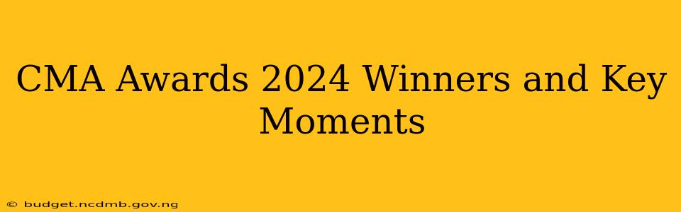 CMA Awards 2024 Winners and Key Moments