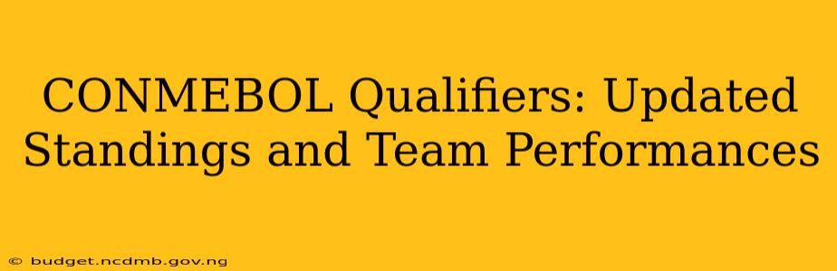 CONMEBOL Qualifiers: Updated Standings and Team Performances