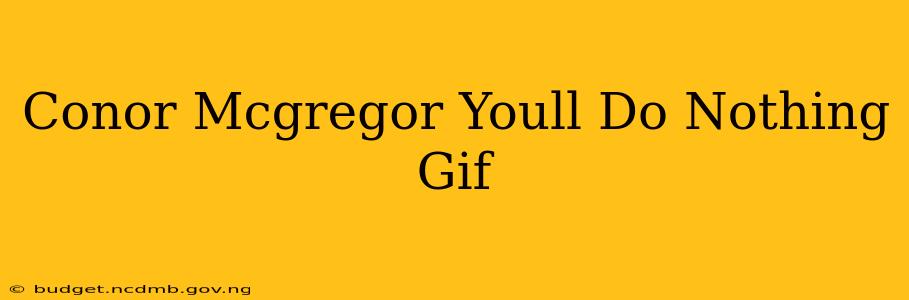 Conor Mcgregor Youll Do Nothing Gif