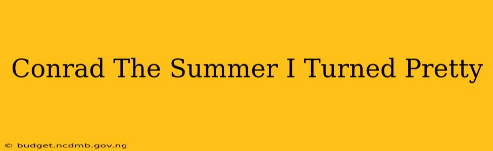 Conrad The Summer I Turned Pretty