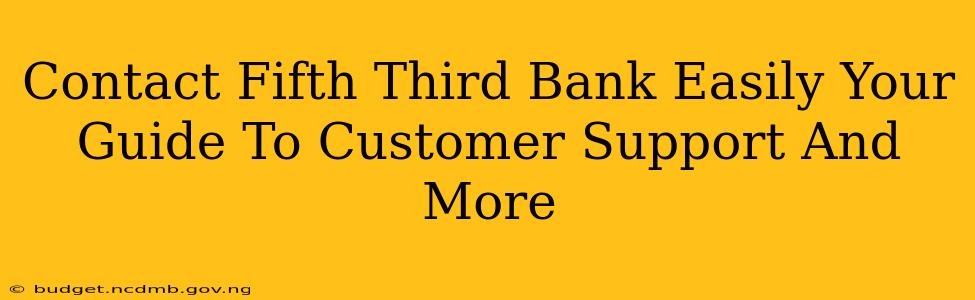 Contact Fifth Third Bank Easily Your Guide To Customer Support And More