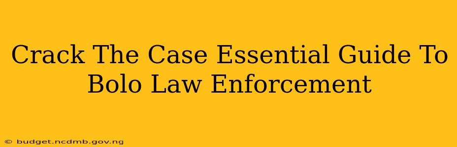 Crack The Case Essential Guide To Bolo Law Enforcement