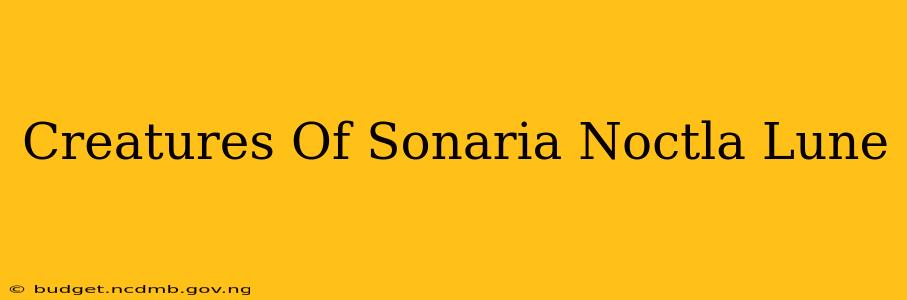 Creatures Of Sonaria Noctla Lune
