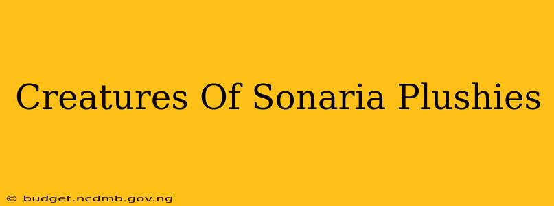 Creatures Of Sonaria Plushies
