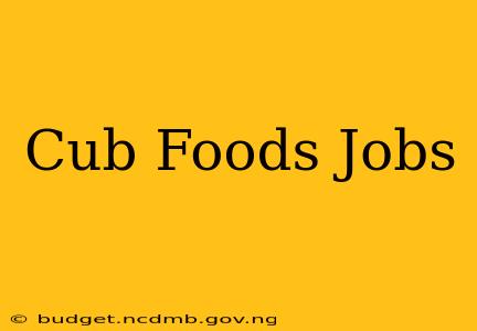 Cub Foods Jobs