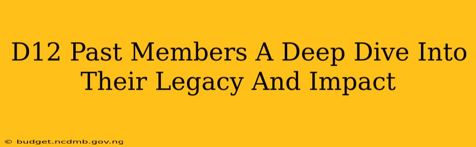D12 Past Members A Deep Dive Into Their Legacy And Impact