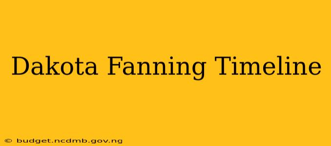 Dakota Fanning Timeline