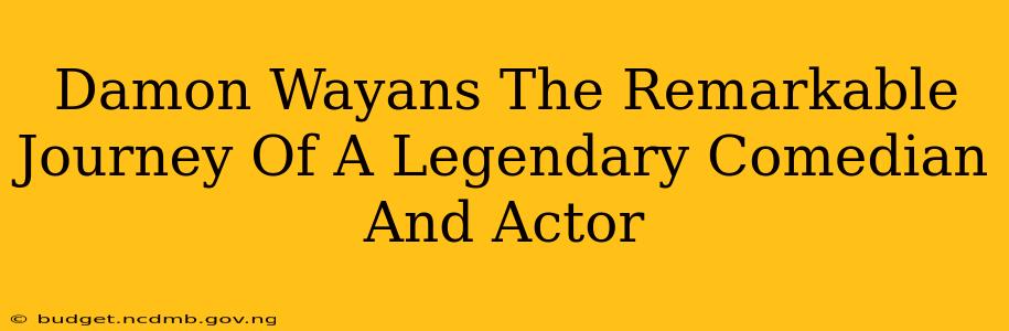 Damon Wayans The Remarkable Journey Of A Legendary Comedian And Actor