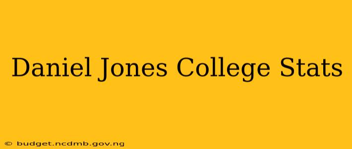 Daniel Jones College Stats