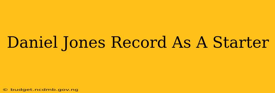 Daniel Jones Record As A Starter