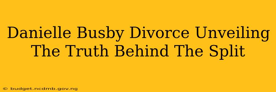 Danielle Busby Divorce Unveiling The Truth Behind The Split