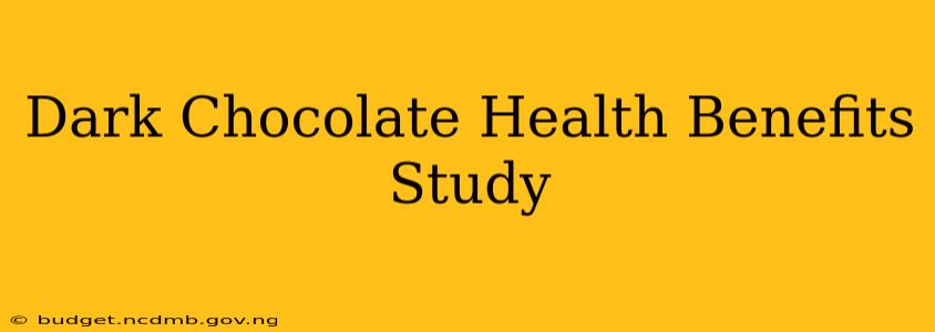 Dark Chocolate Health Benefits Study